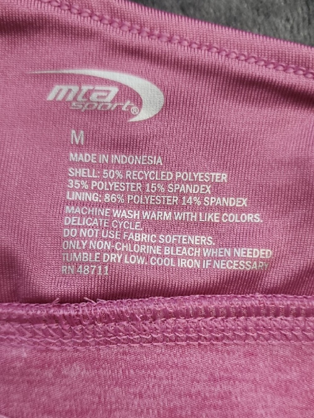 MTA Sport Cross-Back Sports Bra - Dusty Rose - Picture 3 of 6